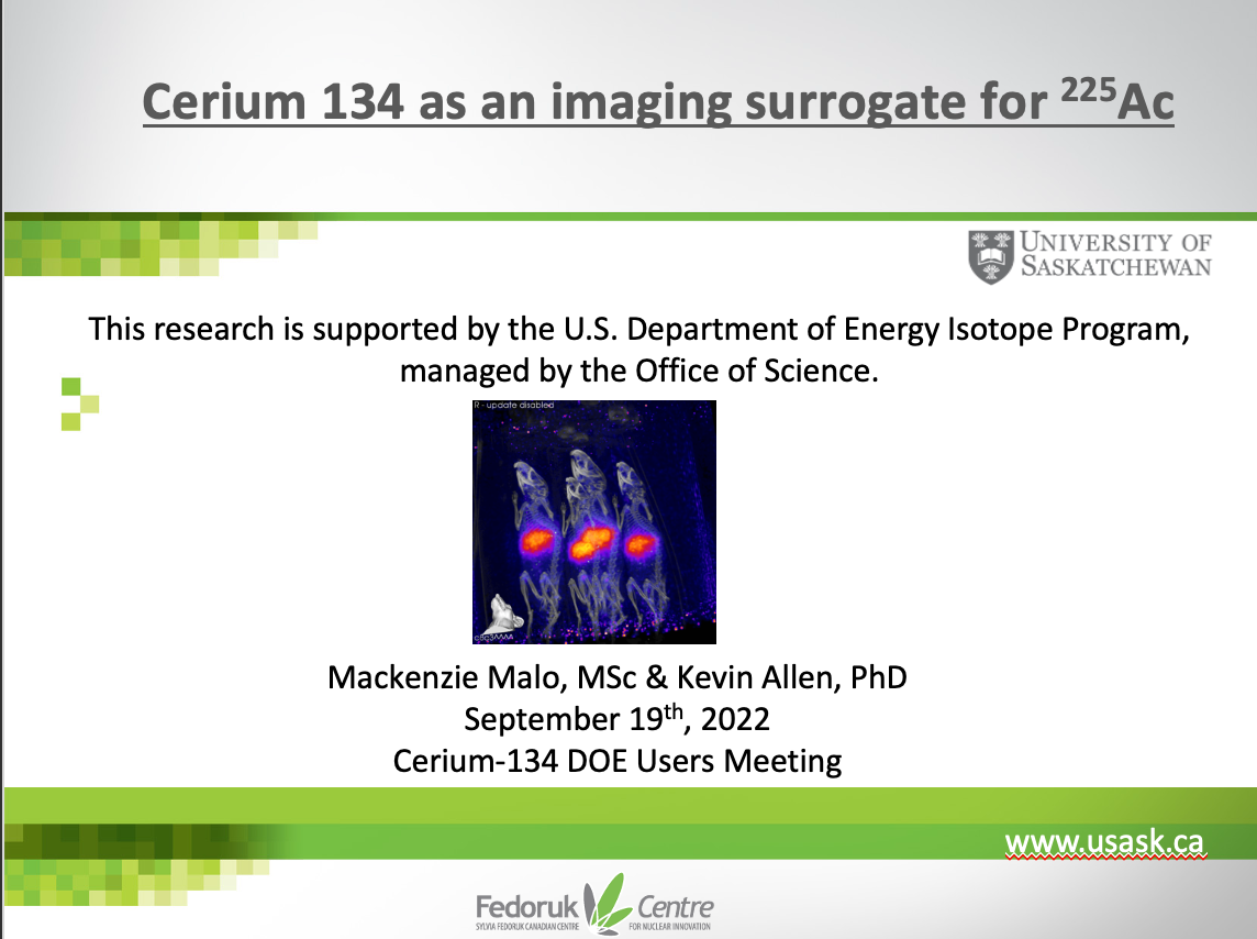 Cerium 134 as an imaging surrogate for 225Ac