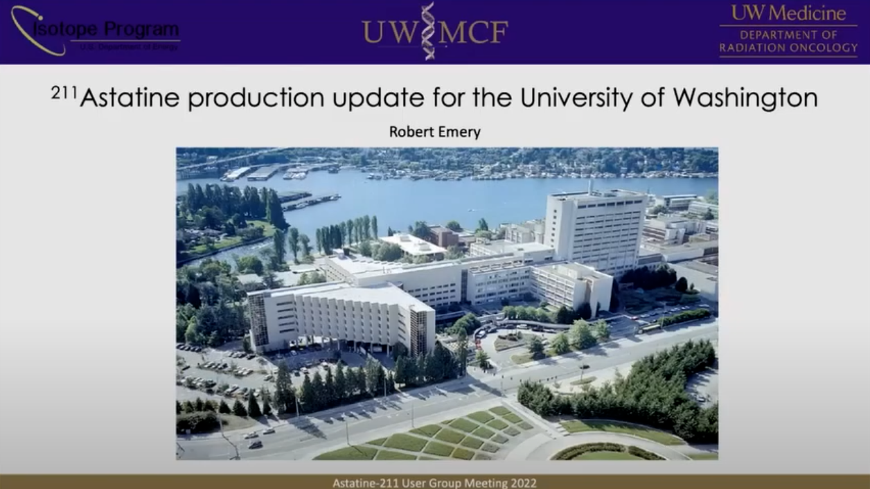 211Astatine production update for the University of Washington