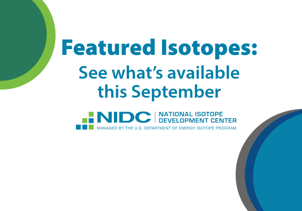 Featured Isotopes: See what's available this September