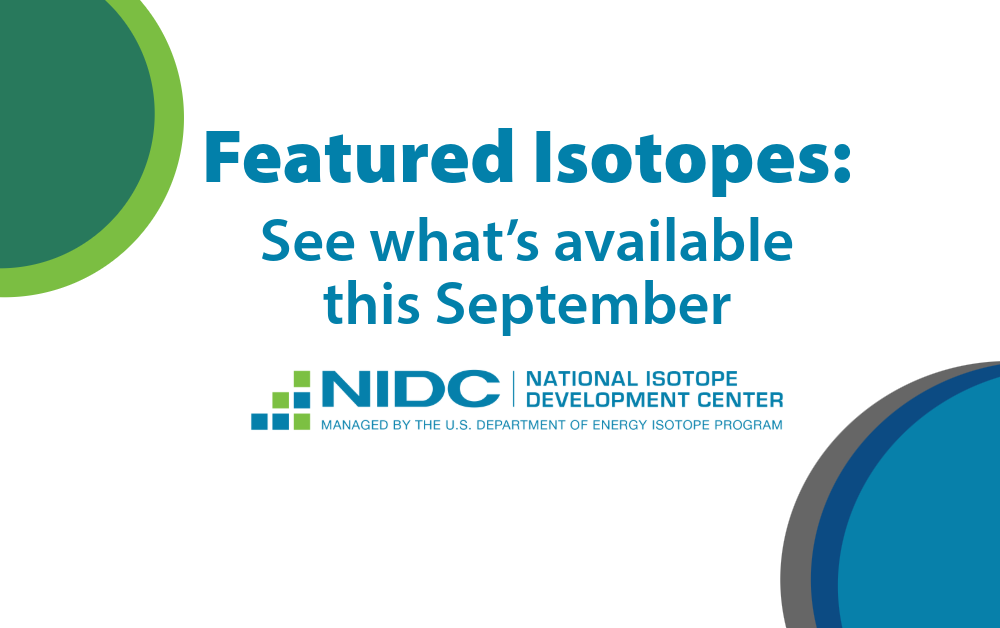 Featured Isotopes: See what's available this September