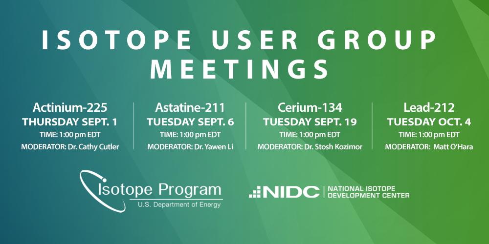 User Group Meeting Schedule 